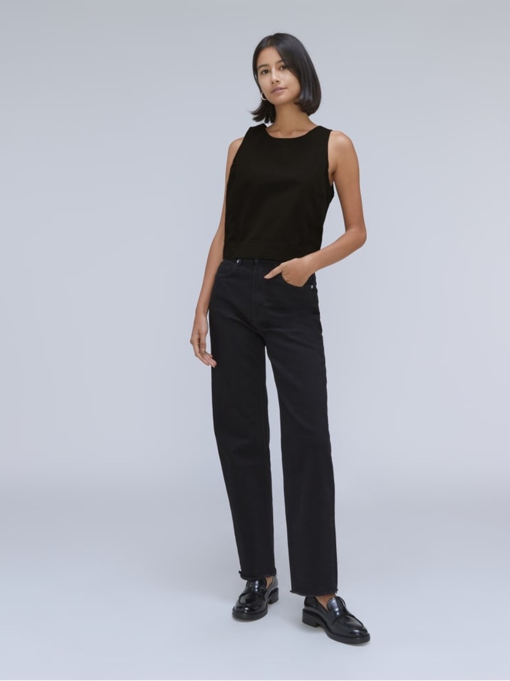 Everlane Black Organic Cotton Easy Shell Top - 10